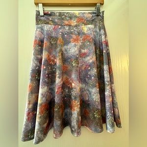 LuLaRoe girls Azure Skirt Size 14 Dreamy Psychedelic Floral LN EUC